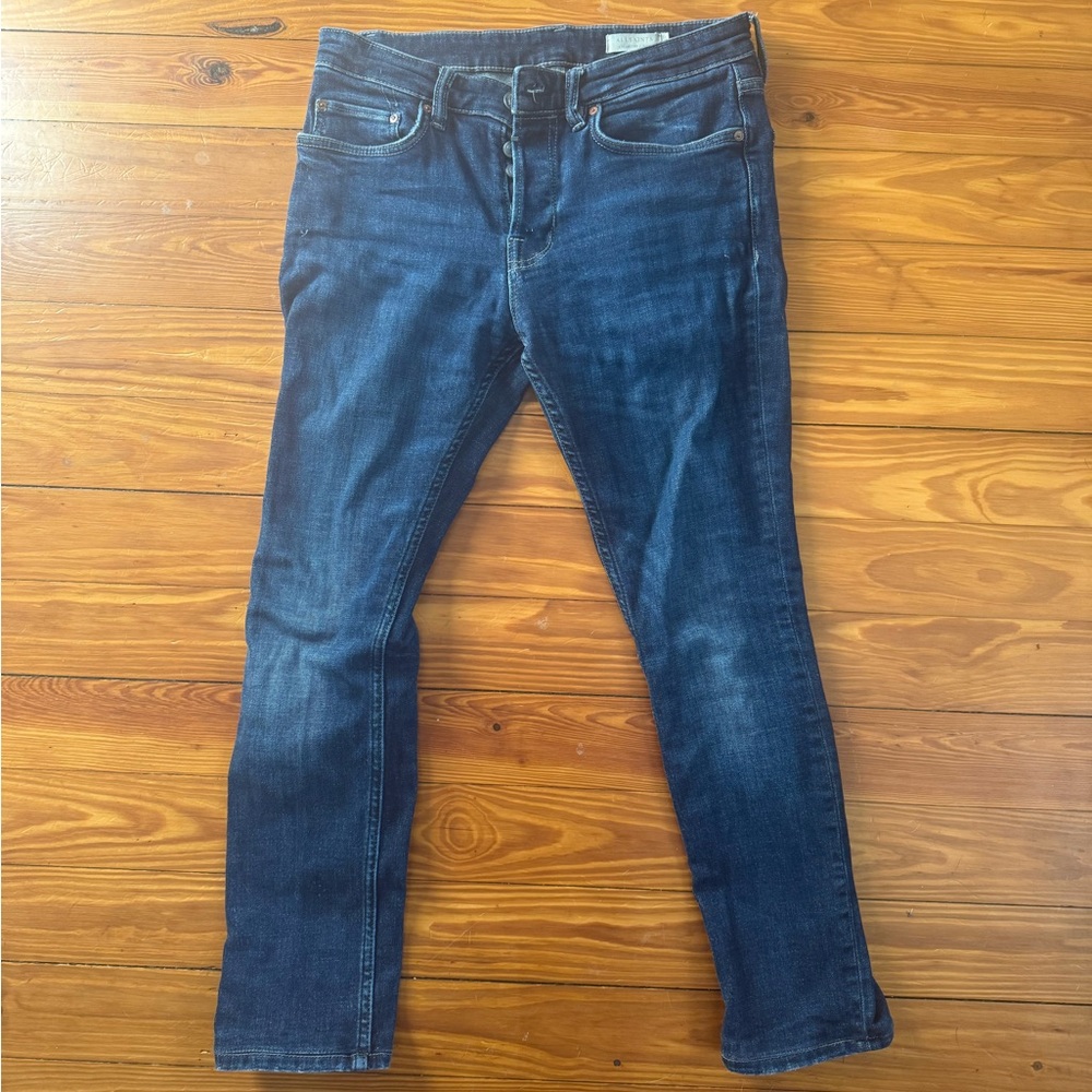 All Saints Indigo Cigarette Jeans Size 28